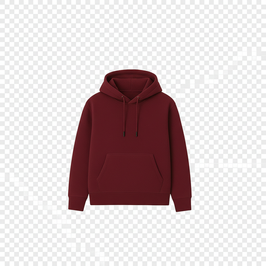 Premium Maroon Hoodie – Organic Cotton & Recycled Polyester Blend